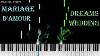 Mariage Damour Dream wedding  Richard Clayderman Piano Tutorial [upl. by Haduj]