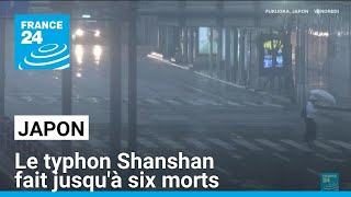 Japon  le typhon Shanshan fait jusquà six morts • FRANCE 24 [upl. by Kessia]