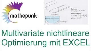 Multivariate nichtlineare Optimierung mit EXCEL [upl. by Essilec]