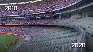 Anzac Day at the MCG  2020 in contrast to previous years  AFL [upl. by Helbona]