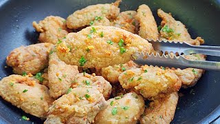 GARLIC BUTTERED CHICKEN WINGS RECIPE [upl. by Winn225]