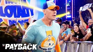 John Cena enters the Steel City to a thunderous ovation WWE Payback 2023 highlights [upl. by Caines]