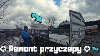 Remont przyczepy BSS Brandys ✪ Budowa burt ✪ Dolne otwieranie ✪ vlog z Tatą [upl. by Ultima]