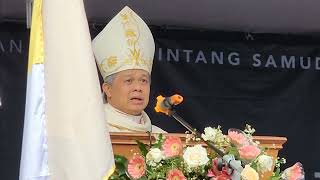 SAMBUTAN MGR ANTONIUS SUBIANTO BUNJAMIN OSC SELAKU KETUA KWI LiliTedja [upl. by Ainatnas141]