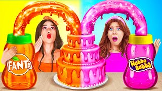 1000 LAYERS OF FOOD CHALLENGE  Crazy Drinks amp Food Recipe by 123 GO [upl. by Elrod746]