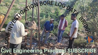 Soil investigation bridge Boring log soil borehole method of soil investigation Borelog details [upl. by Denie54]