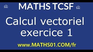 Maths Calcul vectoriel exercice 1 [upl. by Siver]