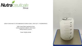 Calcium Carbonate DC 5 Maltodextrin Nutrition Grade 36 Ca Solubility Test [upl. by Stanway]