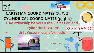 Relations between cylindrical and Cartesian coordinate systems  Unit vectors in cylindrical system [upl. by Yrrol370]