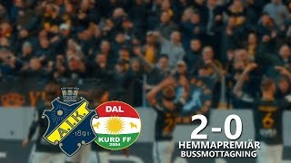 AIK  Dalkurd FF 20 20180402 Bussmottagning Hemmapremiär Nisses avtackning [upl. by Arrik]