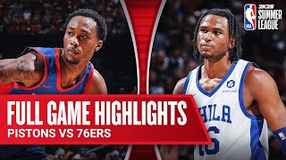 PISTONS vs 76ERS  NBA SUMMER LEAGUE  FULL GAME HIGHLIGHTS [upl. by Esaele277]