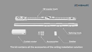ZEMISMART Easy Install Curtain SUpport Google Home Alexa [upl. by Clute]