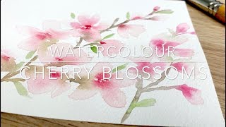 Watercolour Cherry Blossoms [upl. by Kalam]