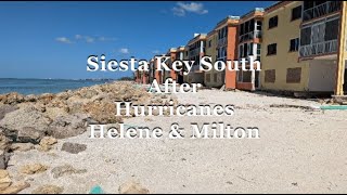 Siesta Key South after Hurricanes 2024 [upl. by Ardnuhsed]