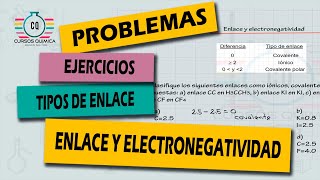 Ejercicio ENLACE Y ELECTRONEGATIVIDAD VIDEO CORTO [upl. by Kee922]