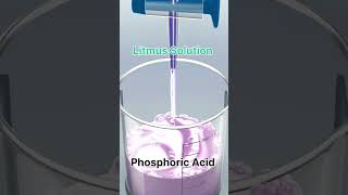 phosphoric acid with litmus solution shortsfeed practical viral chemistry neet jee [upl. by Ahsotan]