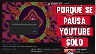 Cómo quitar la pausa de reproducción automática de YouTubeSe pausa solo [upl. by Cargian670]