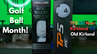 Can the new Kirkland Signature Golf ball beat the TP5  Golf Ball Month [upl. by Cuhp]