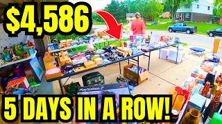 I WENT BACK TO THIS YARD SALE 5 DAYS IN A ROW [upl. by Dawes41]