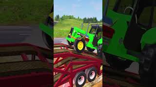 Double Logs vs Flatbed Trailer Truck vs Train  Beamng Drive 10 [upl. by Nanine]