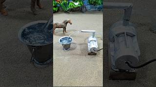 Mini tractor project mini motor water pump project horse video  278 [upl. by Toll]