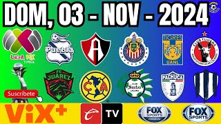 🚨 LIGA FEMENIL MX  DOMINGO 03 NOVIEMBRE 2024 🚨 [upl. by Atinek]