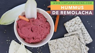 HUMMUS DE REMOLACHA  Hummus de garbanzos y remolacha  Hummus sin tahini [upl. by Berti110]