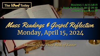 Todays Catholic Mass Readings amp Gospel Reflection  Monday April 15 2024 [upl. by Willmert]