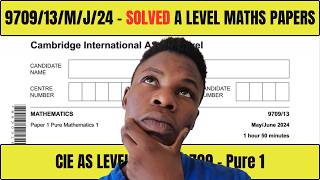 Solved  970913MJ24  Paper 13 May June 2024 CIE A Level Maths 9709 [upl. by Lose93]