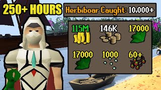 I caught over 10000 herbiboar for this  UIM Collection Log Completionist 30 OSRS [upl. by Gresham451]