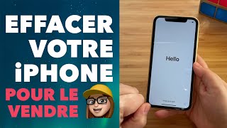 Réinitialiser  Effacer son iPhone pour le vendre • Déconnexion iCloud  Apple [upl. by Jerman]