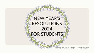 New Years Resolutions for students Happy New year 2024 [upl. by Oni521]