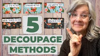 Master Decoupage in Minutes  5 Easy Methods for Beginners  No Wrinkles [upl. by Anin756]