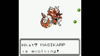 Shiny Magikarp evolving into Gyarados  Pokémon Crystal [upl. by Assanav]