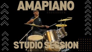 Amapiano Studio Session Sneak peak  Drum Covered an Amapiano Song  Bloopers  Had Fun [upl. by Jermaine]