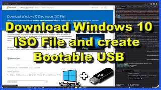 Download windows10 ISO from Microsoft Website and create bootable USB [upl. by Aidua]