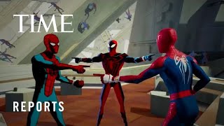 The SpiderMan Meme Makes An Appearance in SpiderMan Across The SpiderVerse [upl. by Sregor312]