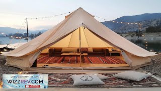 VEVOR 1012 Person Canvas Glamping Bell Tent Breathable Waterproof Yurt Tent Review [upl. by Fuller]