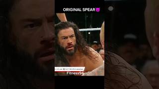 Jey uso Duplicate Spear vs Roman Reigns Original Spear 👿 shorts viral romanreigns [upl. by Ephraim]