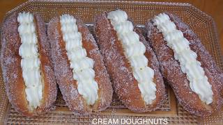 CREAM DOUGHNUTS RECIPE  HOMEMADE CREAM DOUGHNUTS [upl. by Latimore]