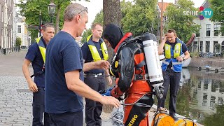 SCHIE TV Brandweerduikers uit Schiedam oefenen in Lange Haven [upl. by Retrac]