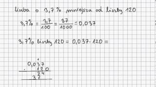 Liczba mniejsza o dany procent [upl. by Haney76]