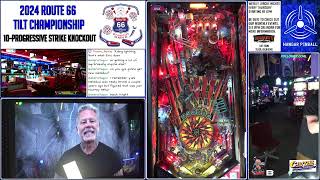 Black Knight Pinball  11724  Hangar Pinballs Route 66 Pinball Tournament  10 Strike Knocker [upl. by Borries]