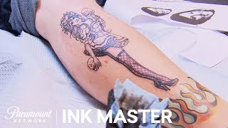 Pinup My Partner Elimination Tattoo  Ink Master Season 8 [upl. by Niles]