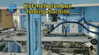 Hot melt glue box folding machine tray former Fruit box folding machine [upl. by Aihsyla870]