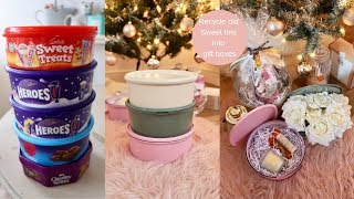 Recycle plastic sweet tins into giftstorage boxes [upl. by Vasya]