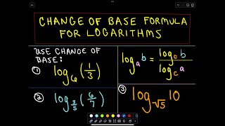 ❖ Change of Base Formula for Logarithms ❖ [upl. by Bittencourt971]