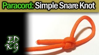 Simple Paracord Easy Snare Knot basic Poachers Snare [upl. by Anoyek]