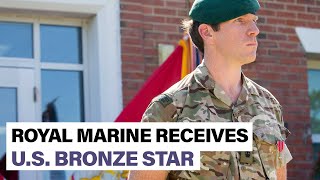 See British Royal Marine receive Bronze Star [upl. by Esidnac]