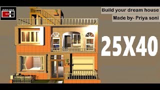 25X40 house with shop made by priya soni on build your dream house [upl. by Oinigih269]